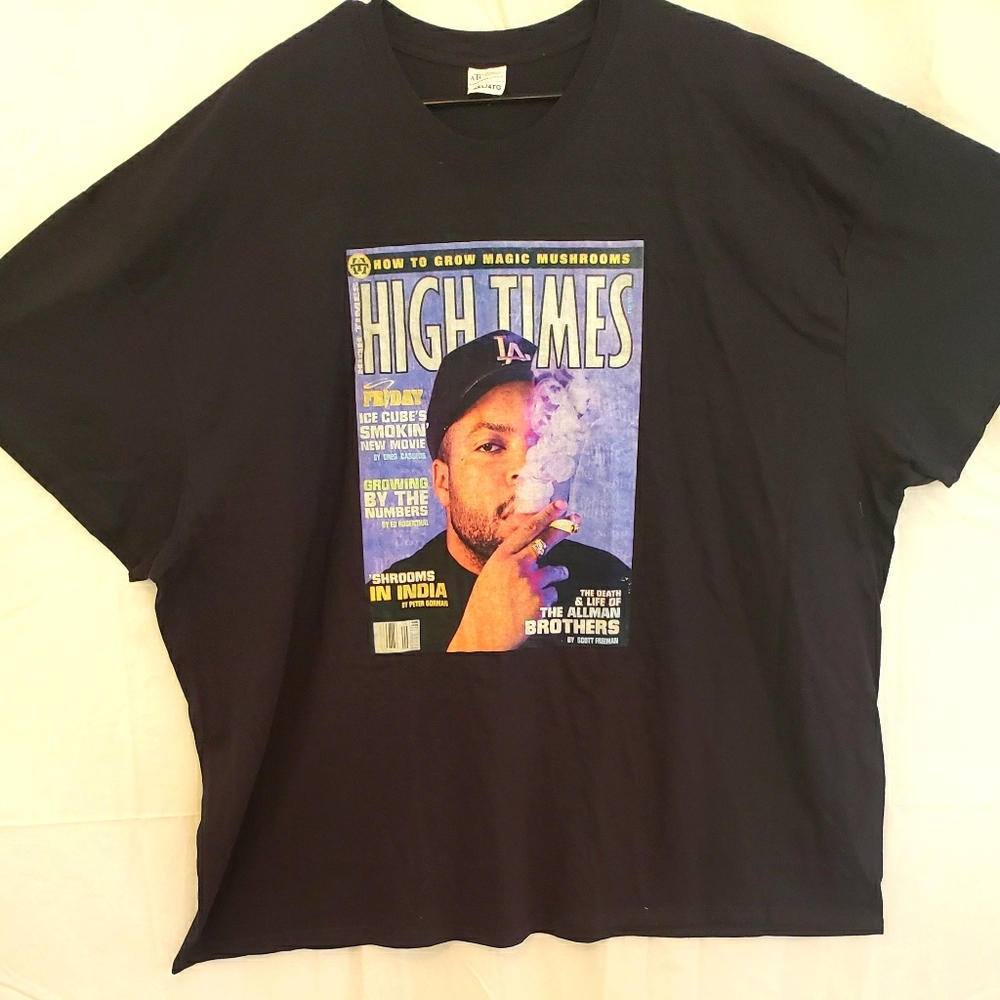 ATC, mens black tshirt, "high times". Sz 4XL